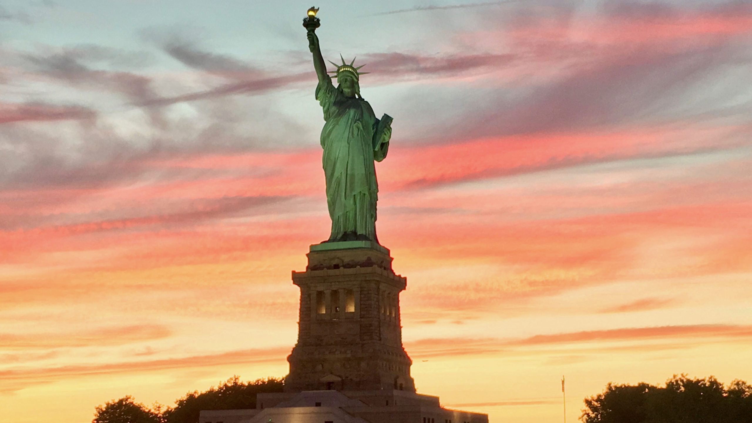 Statue of Liberty sunset