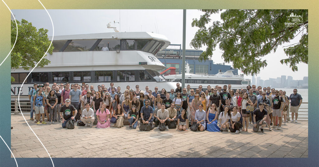 Group event on the Skyline Princess yacht.