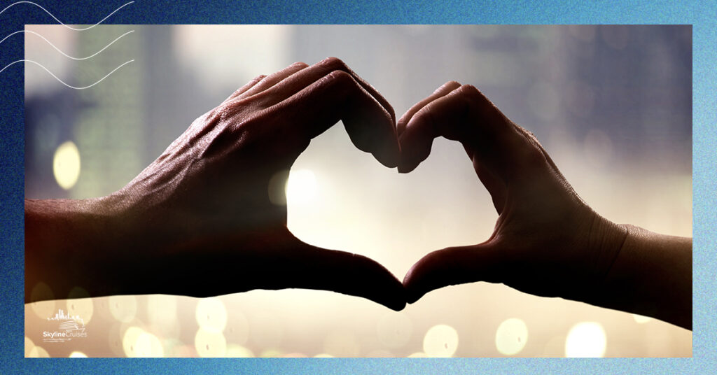 Heart shape made from two hands.