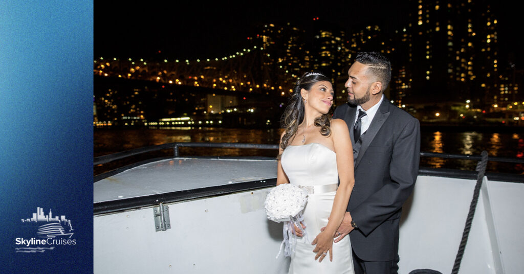 Happy couple on the main deck