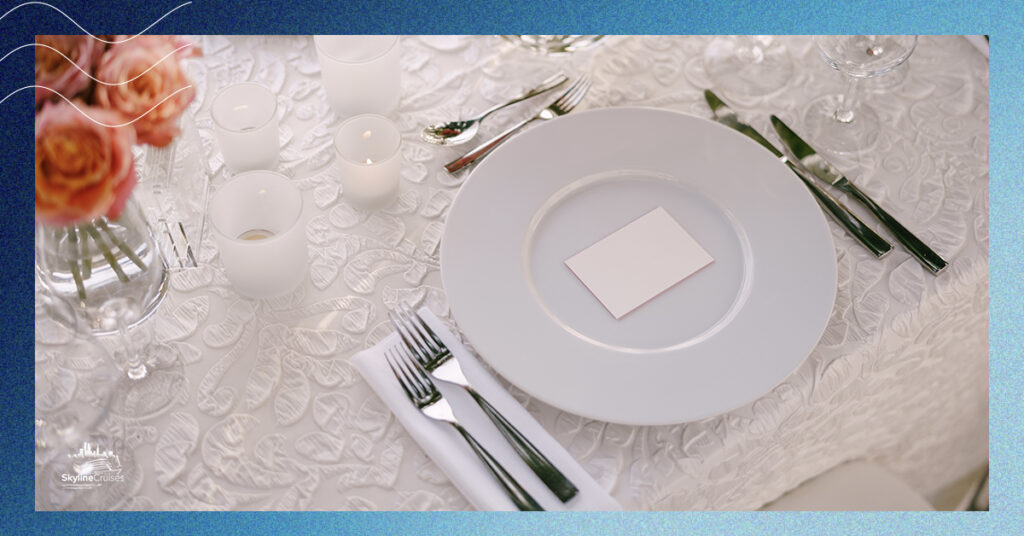 Fancy dinner place setting